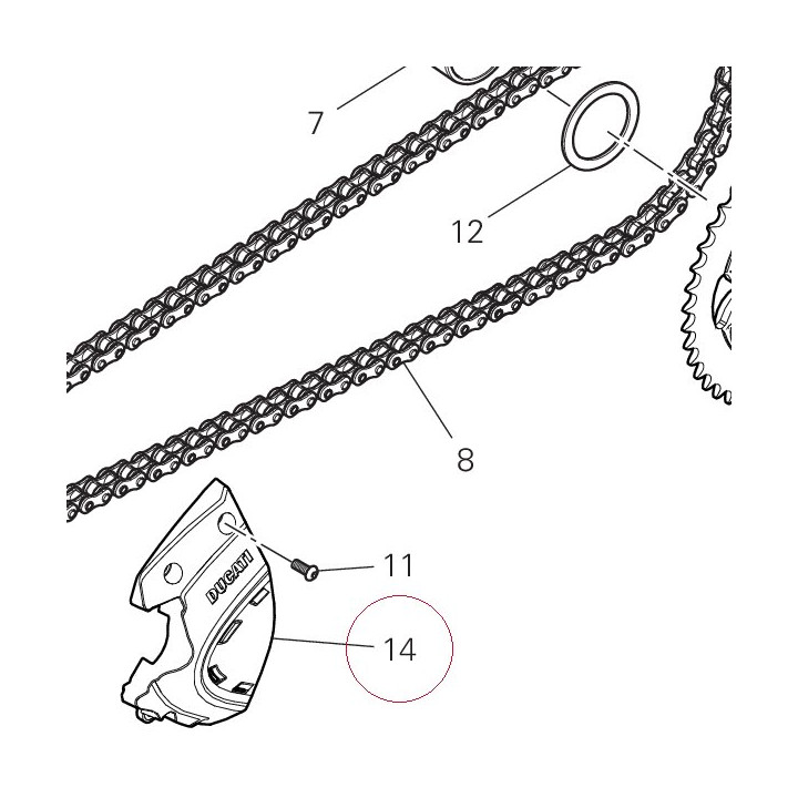 Chain pinion cover 4601E291A