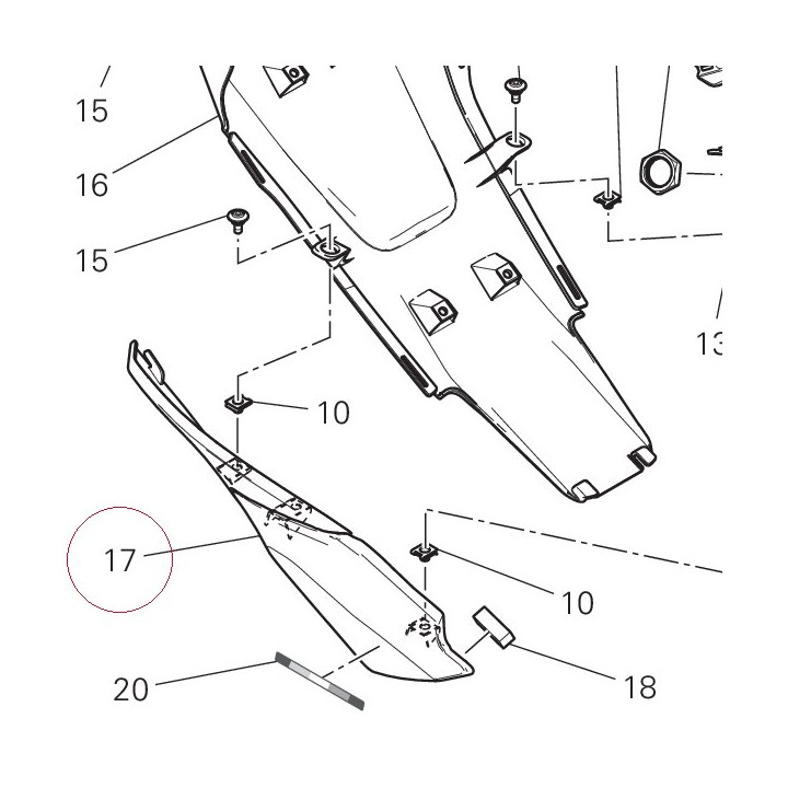 Cover, frame right 4601E751B