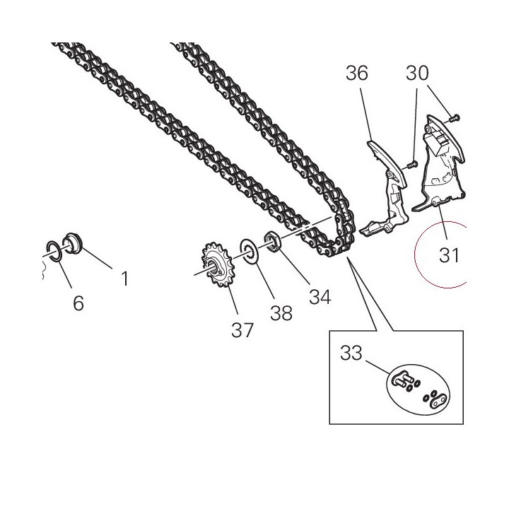 Chain pinion cover 4601F142A