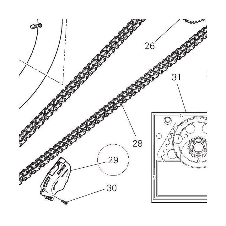Chain pinion cover 4601F261A