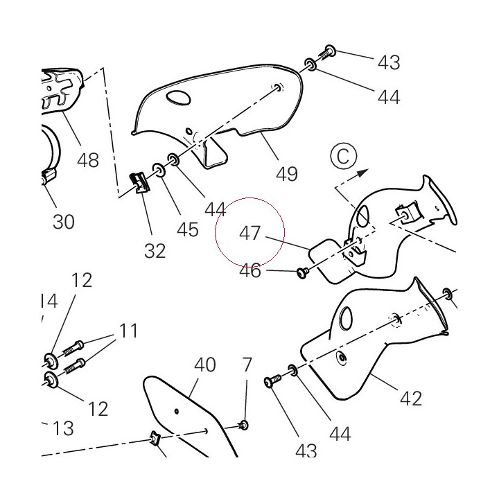 Heat guard right 4601F301B
