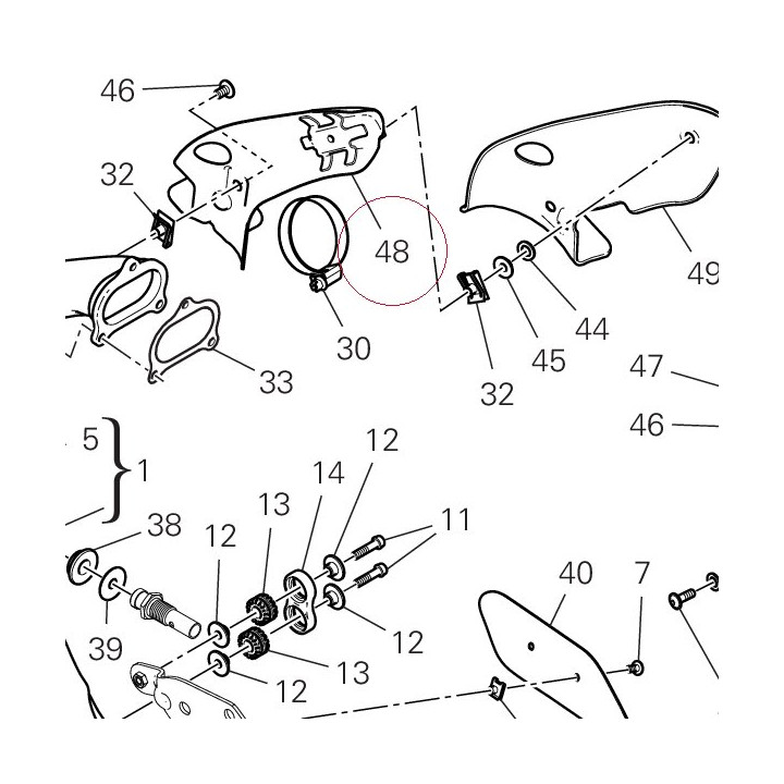 Heat guard left 4601F311B