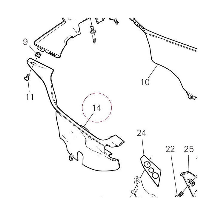 Cover, body cowl right 4601G202A