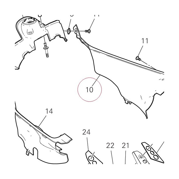 Cover, body cowl left 4601G212A