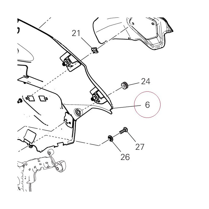 Left cover 4601N492BA