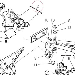 Number plate holder upper 46020041B