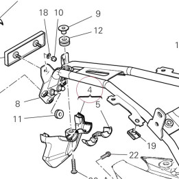 Number plate holder bottom 46020051B