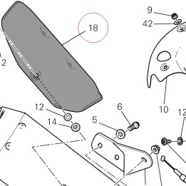 Heat guard upper 46025621A
