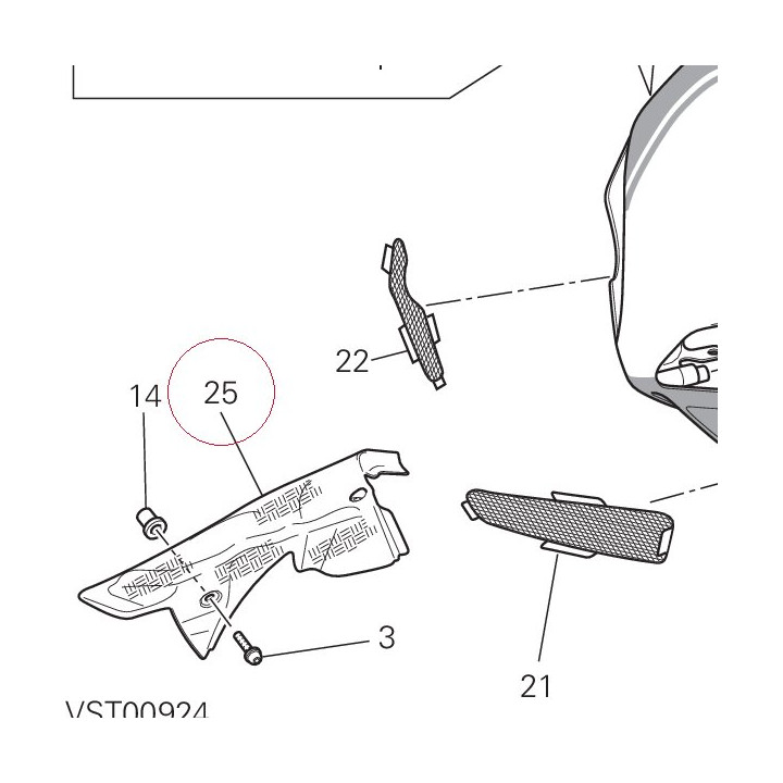 Panel quarter, inner 460Z0021A