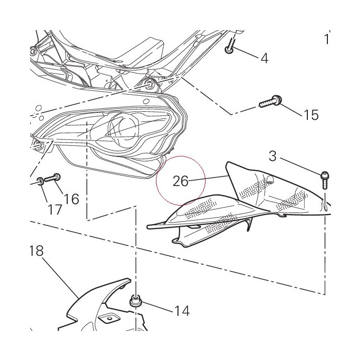 Cowling, inner left 460Z0021B