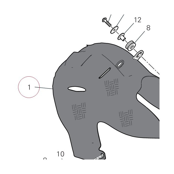 Heat guard rear 46111302AA