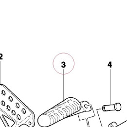 Footrest, front right 46410061AB