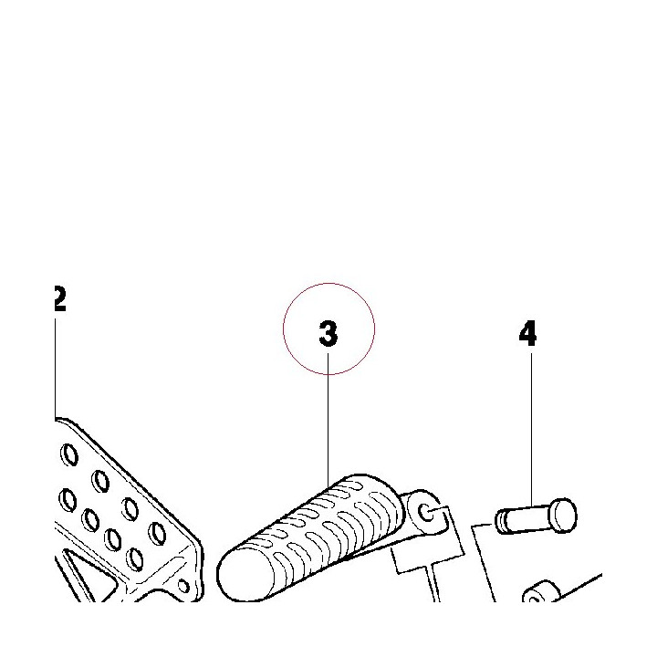 Footrest, front right 46410061AB