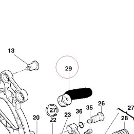 Left footrest 46410181A