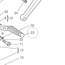 Footrest, front left 46410361A