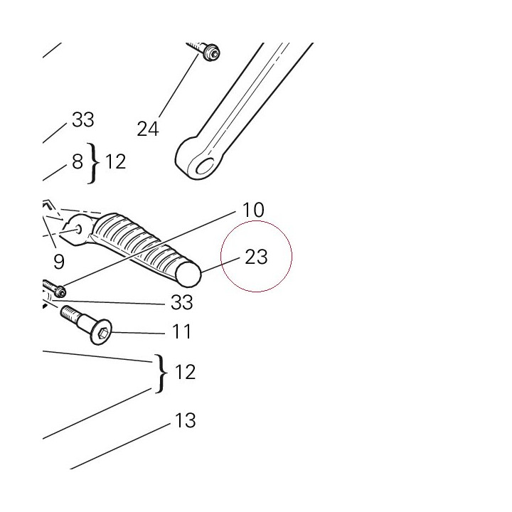 Footrest, front left 46410361A