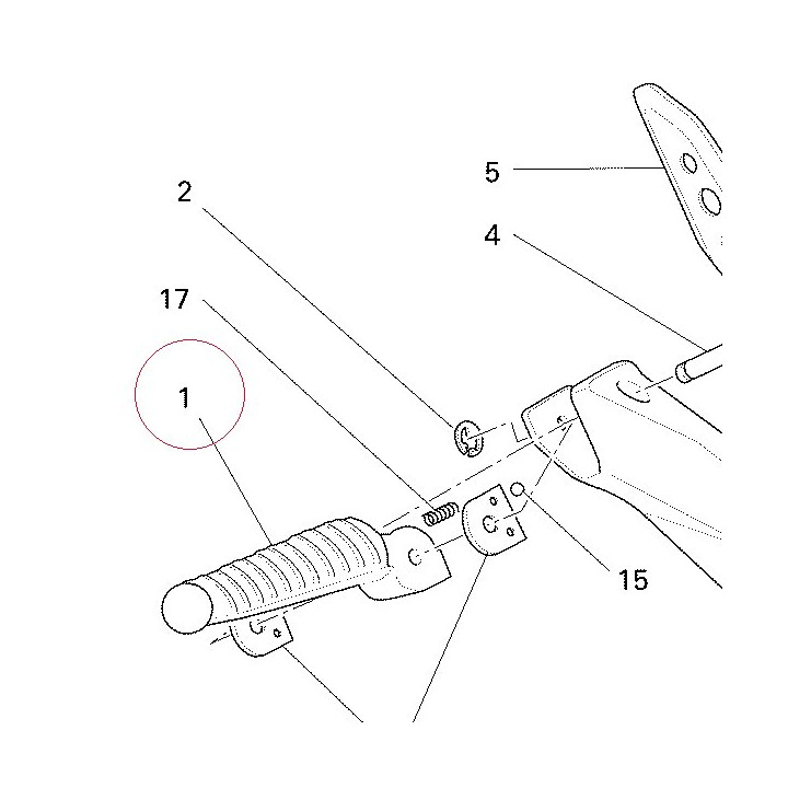 Rear right footrest 46410371A