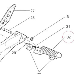 Rear left foot-rest 46410381A
