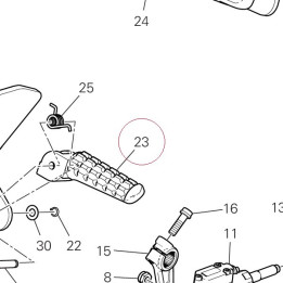 Footrest, front left 46410461A