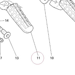 Footrest, front left 46410481A