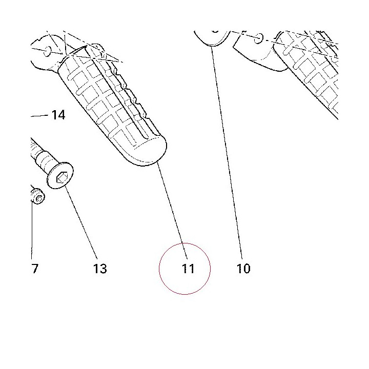 Footrest, front left 46410481A