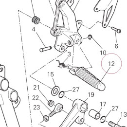 Left footrest 46410551A
