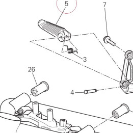 Right footrest 46410561A