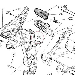 Right footrest 46410591A