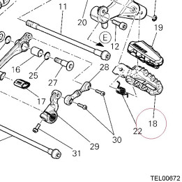 Left footrest 46410601A