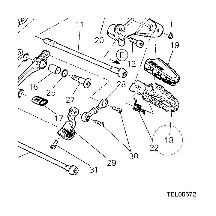 Left footrest 46410601A