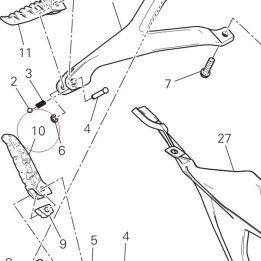 Left footrest 46410801AA