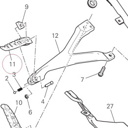 Right footrest 46410811AA