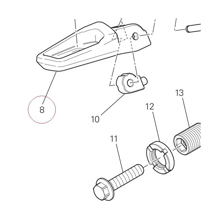 Right footrest 46410911CA