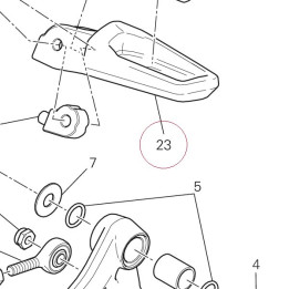 Left footrest 46410921CA