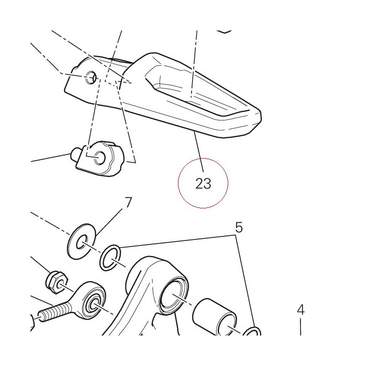 Left footrest 46410921CA
