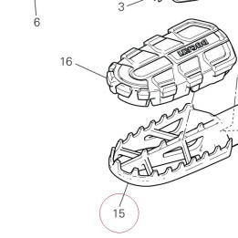 Footrest, front right 46411021AA