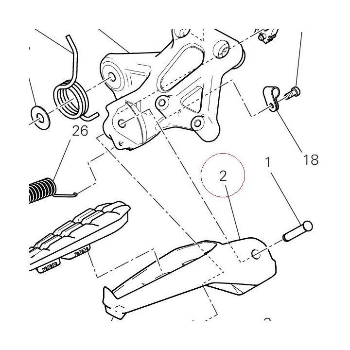 Footrest, front right 46411051AA