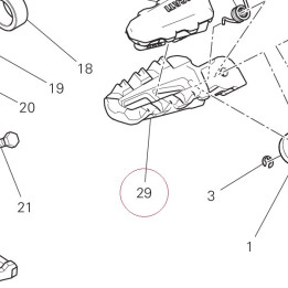 Footrest, front right 46411061AA