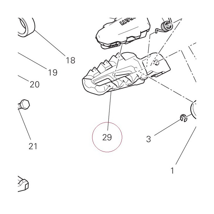Footrest, front right 46411061AA