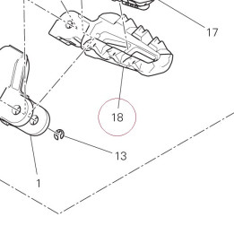 Footrest, front left 46411071AA