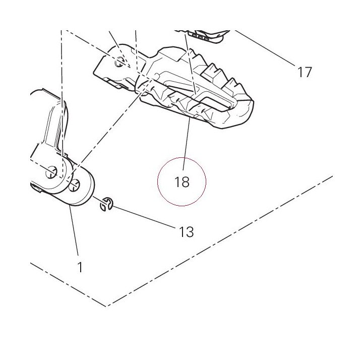 Footrest, front left 46411071AA