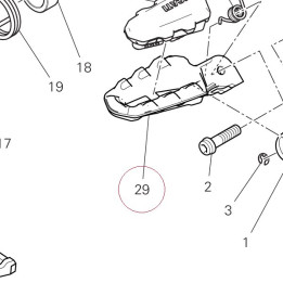Right footrest 46411081AA