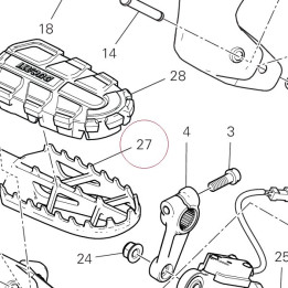 Footrest, front left 46411191AA