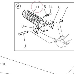 Rear right footrest 46510621A