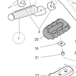 Rear right footrest 46510651A
