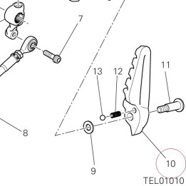 Rear left foot-rest 46510722BA