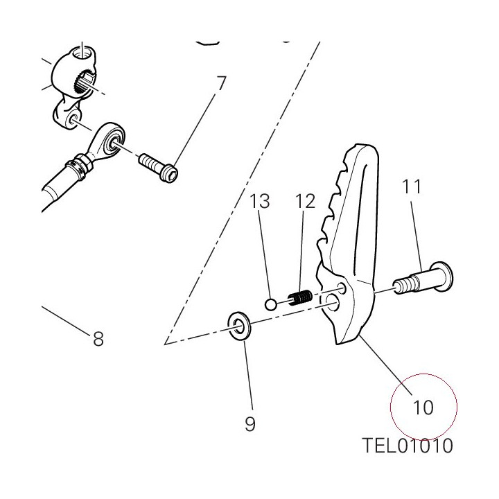 Rear left foot-rest 46510722BA