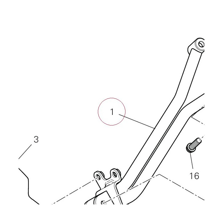 Rear right footrest 46511001AA