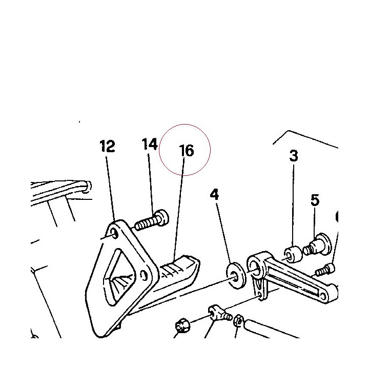 Left foot-rest 46520031AA