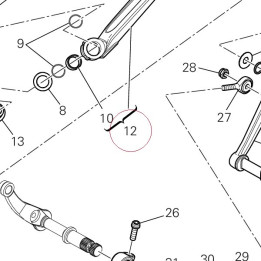 Rear left foot-rest 46520661A